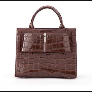Brandon Blackwood New York Medium Kuei | Brown Croc Embossed